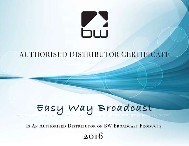 Certificat BW Broadcast